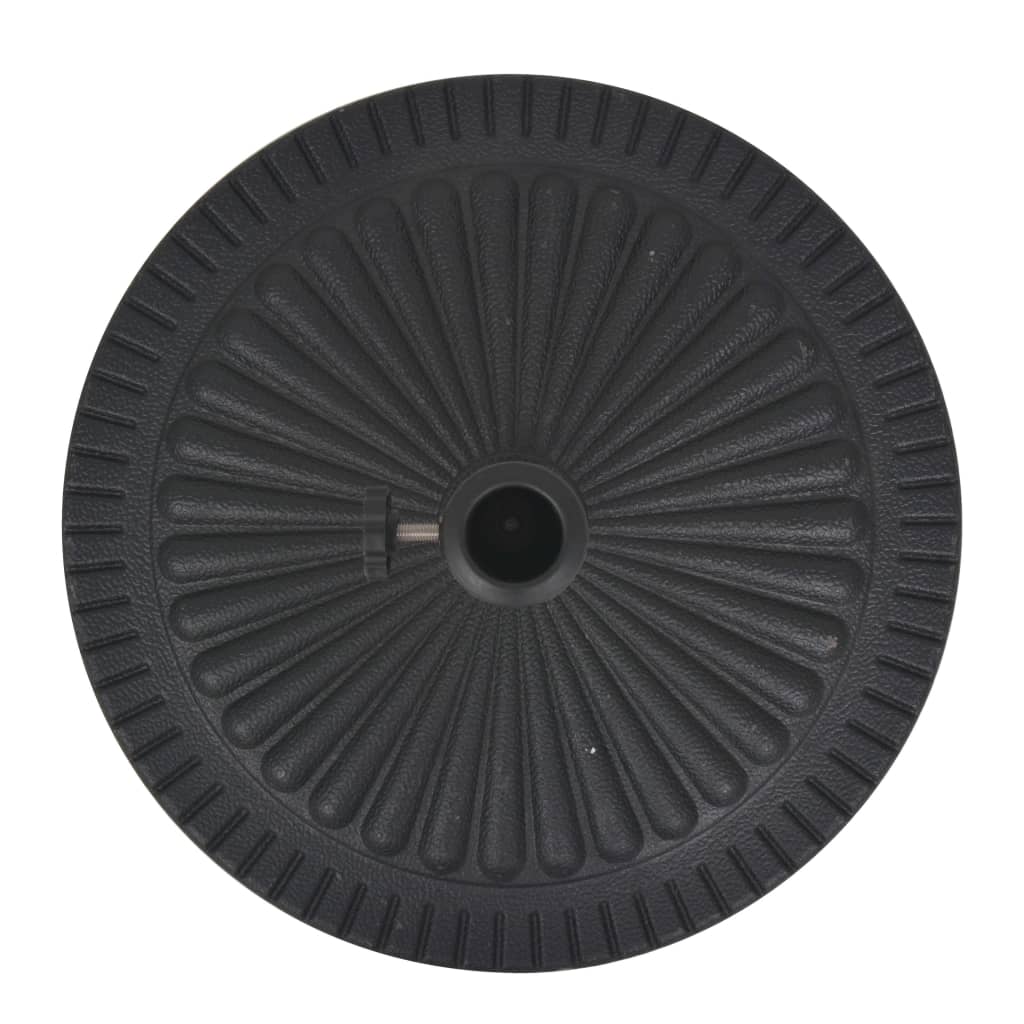 vidaXL Parasolvoet rond 29 kg hars zwart