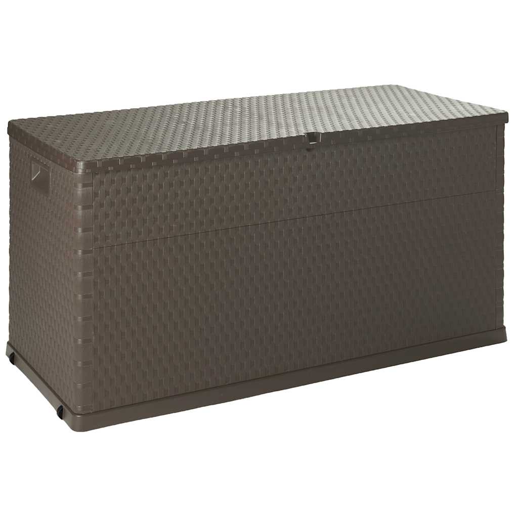 vidaXL Tuinbox 120x56x63 cm polypropeen rattan antracietkleurig - Aashly