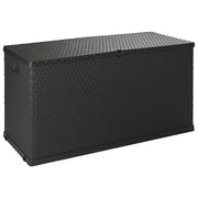 vidaXL Tuinbox 120x56x63 cm polypropeen rattan antracietkleurig - Aashly