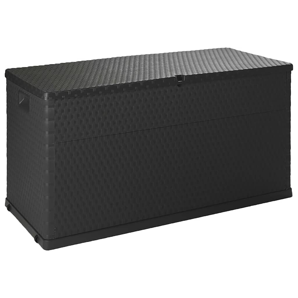 vidaXL Tuinbox 120x56x63 cm polypropeen rattan antracietkleurig - Aashly