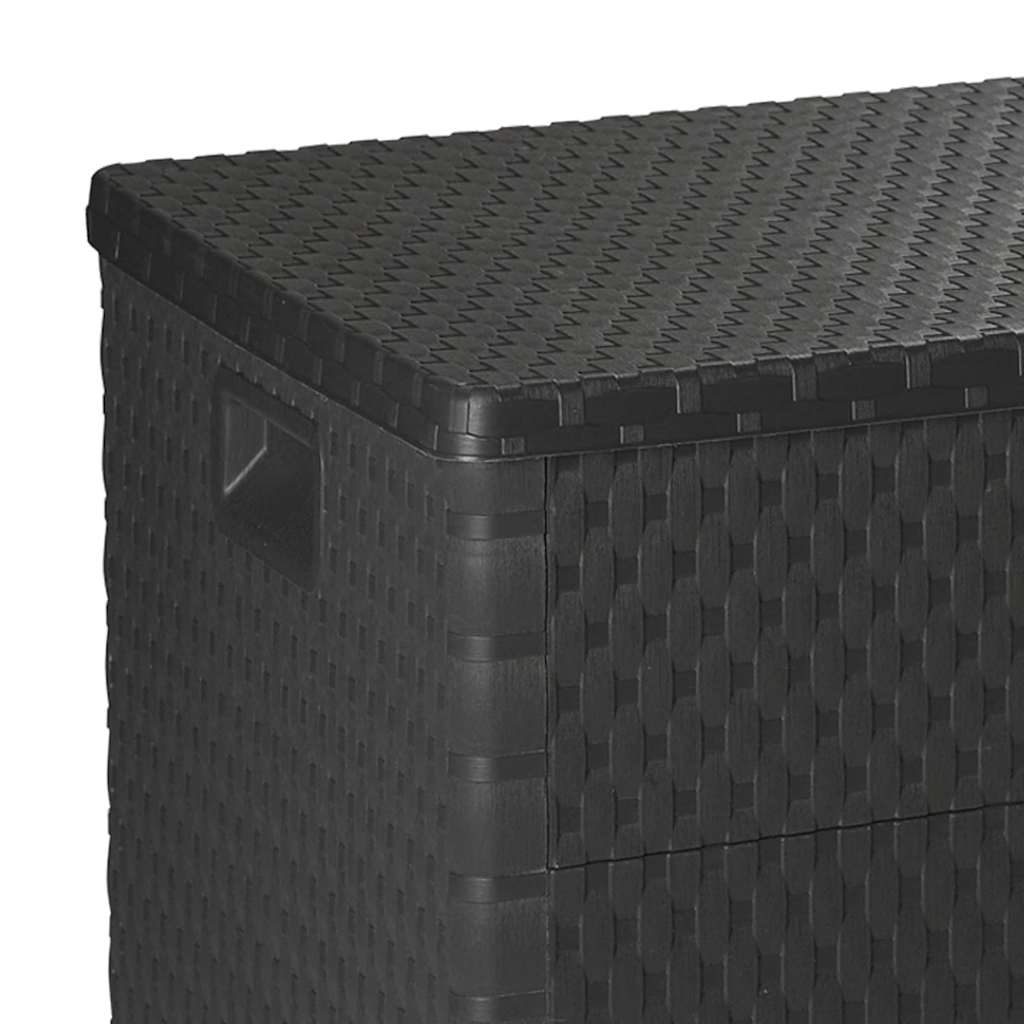 vidaXL Tuinbox 120x56x63 cm polypropeen rattan antracietkleurig - Aashly
