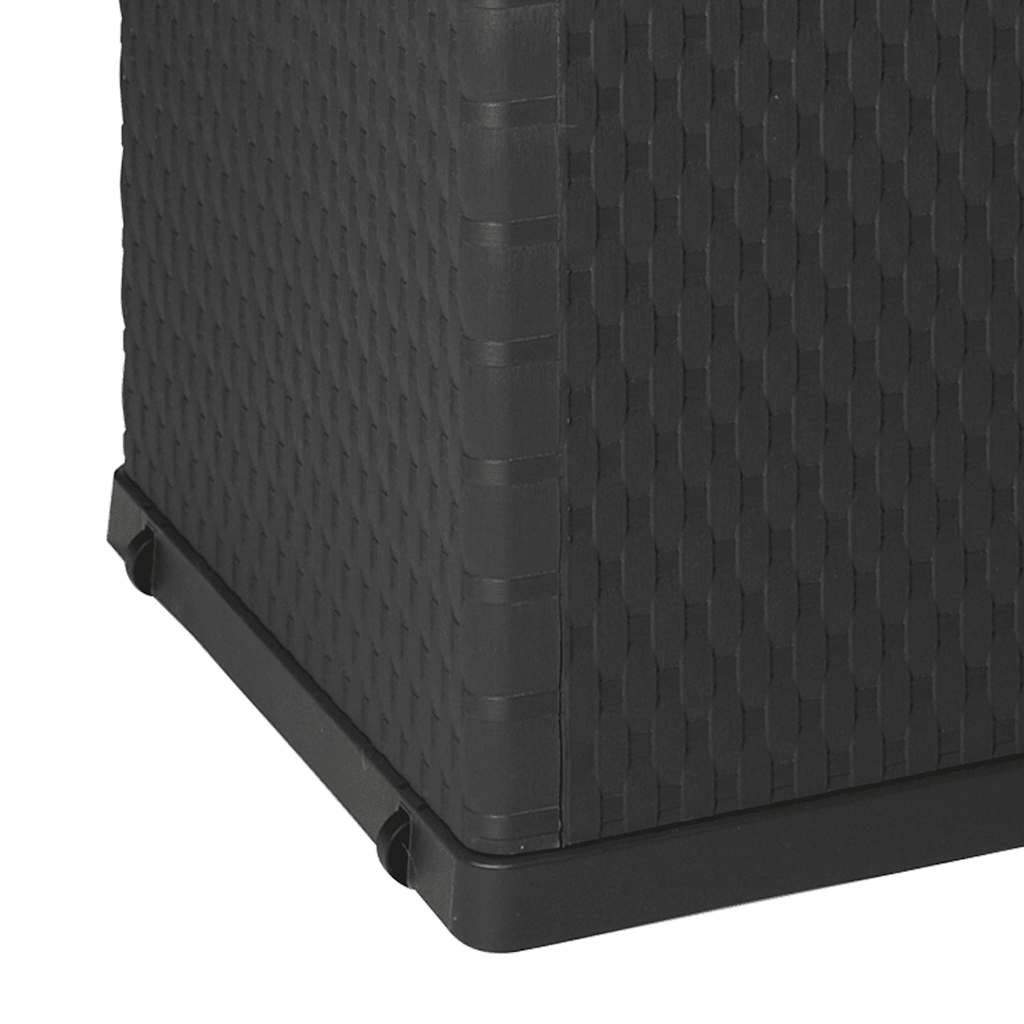 vidaXL Tuinbox 120x56x63 cm polypropeen rattan antracietkleurig - Aashly
