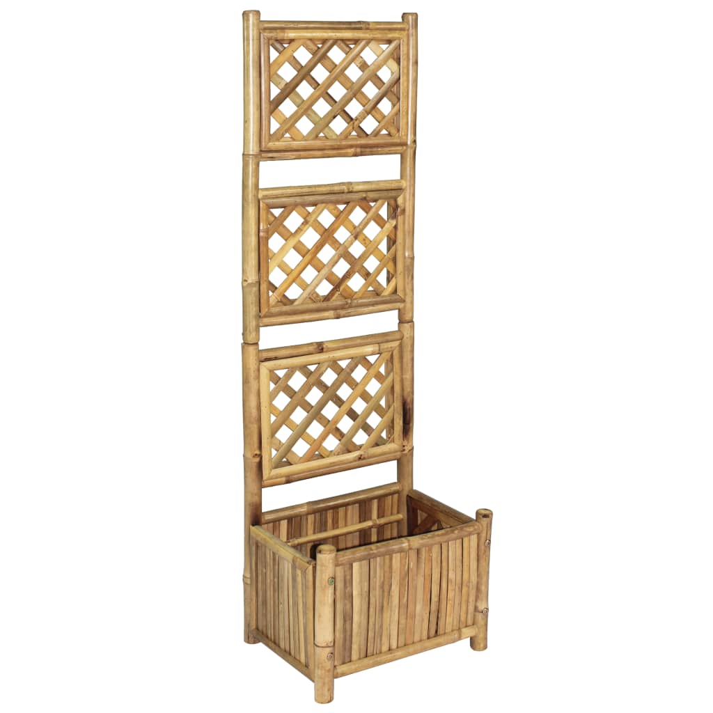 vidaXL Plantenbak verhoogd met rek 40 cm bamboe - Aashly
