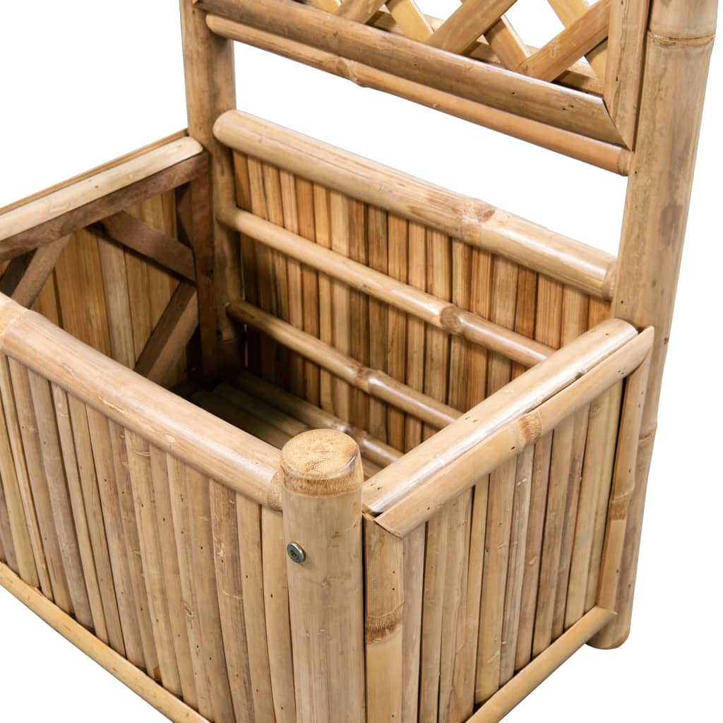 vidaXL Plantenbak verhoogd met rek 40 cm bamboe - Aashly