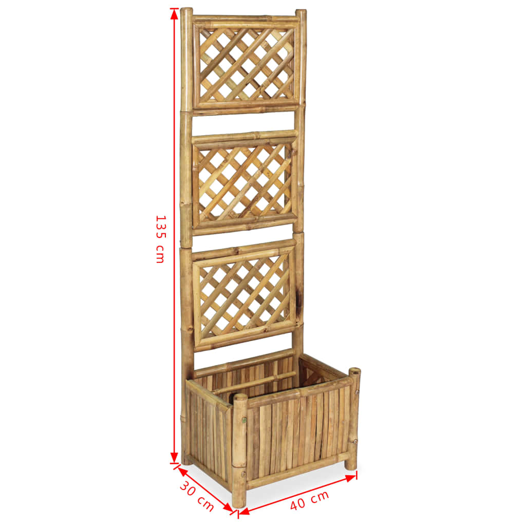 vidaXL Plantenbak verhoogd met rek 40 cm bamboe - Aashly