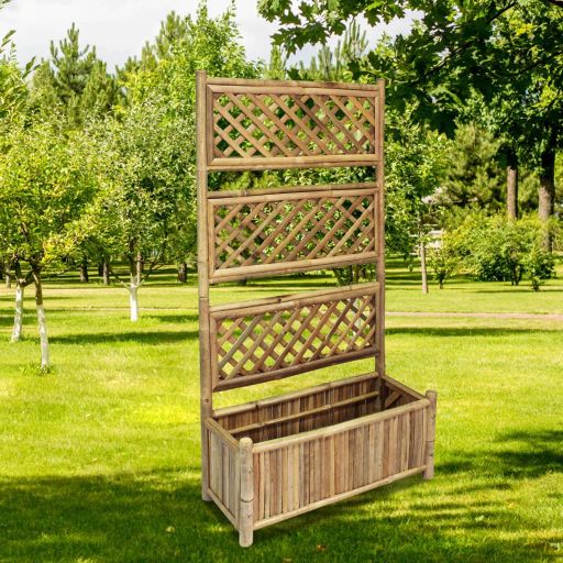 vidaXL Plantenbak verhoogd met rek 40 cm bamboe - Aashly