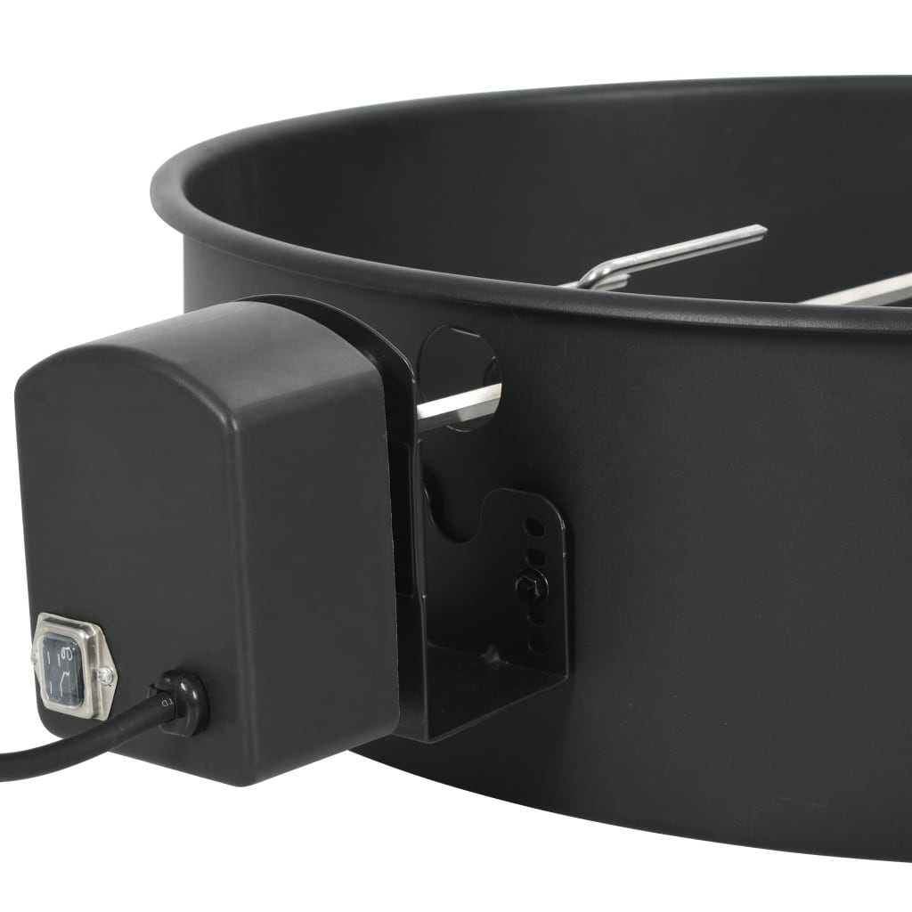 vidaXL BBQ rotisserie ring 57 cm zwart - Aashly