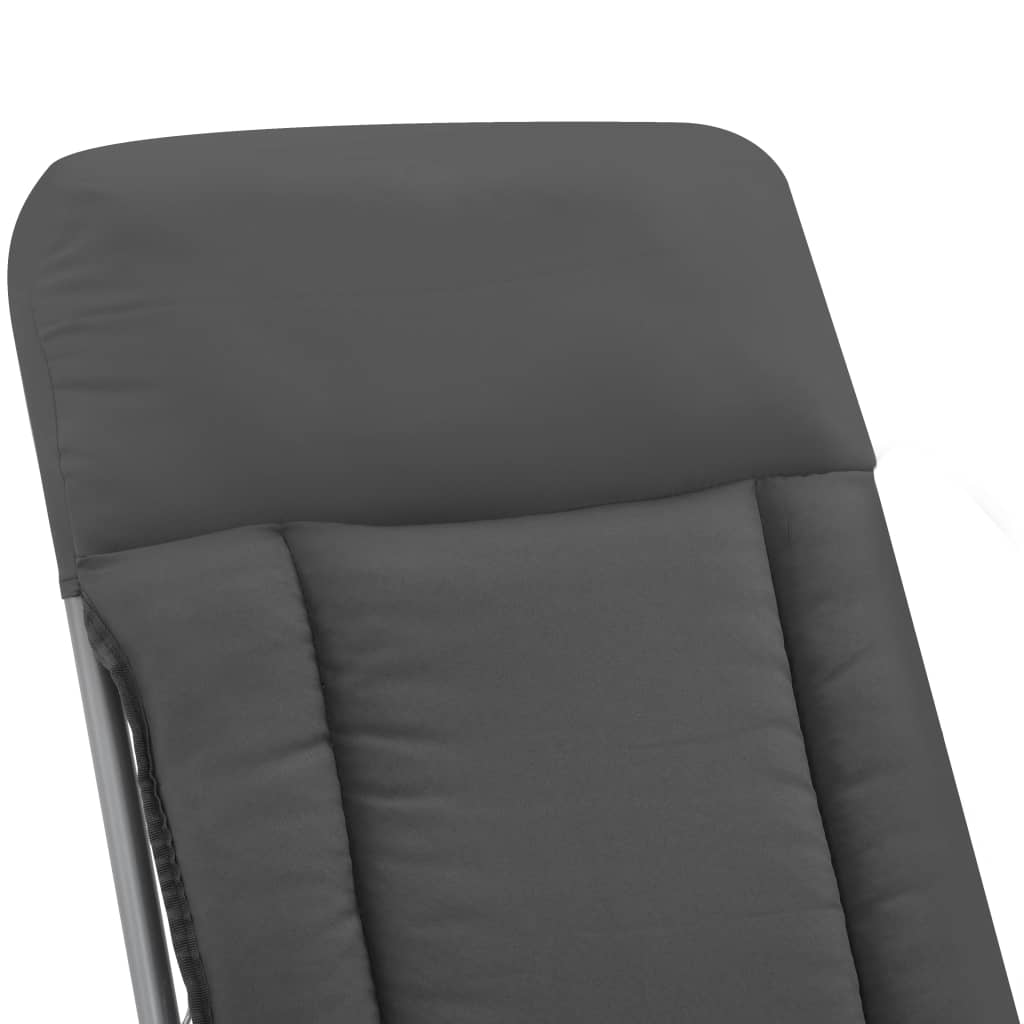 vidaXL Tuinstoelen met kussen inklapbaar 2 st grijs - Aashly
