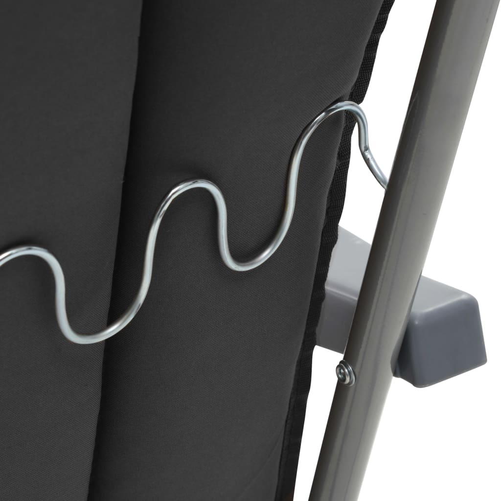 vidaXL Tuinstoelen met kussen inklapbaar 2 st grijs - Aashly