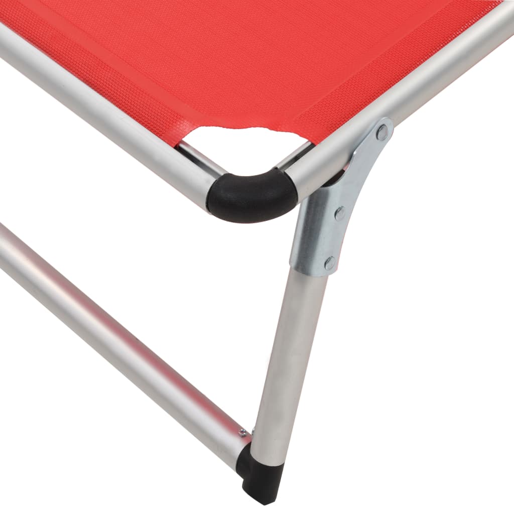 vidaXL Ligbed inklapbaar met dak aluminium en textileen zwart