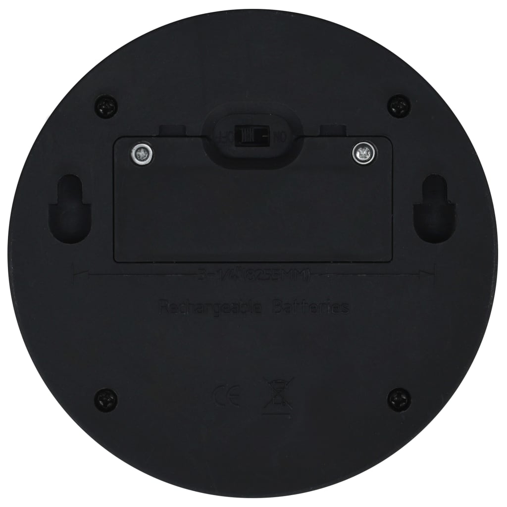 vidaXL LED-wandlampen solar rond zwart 12 st - Aashly