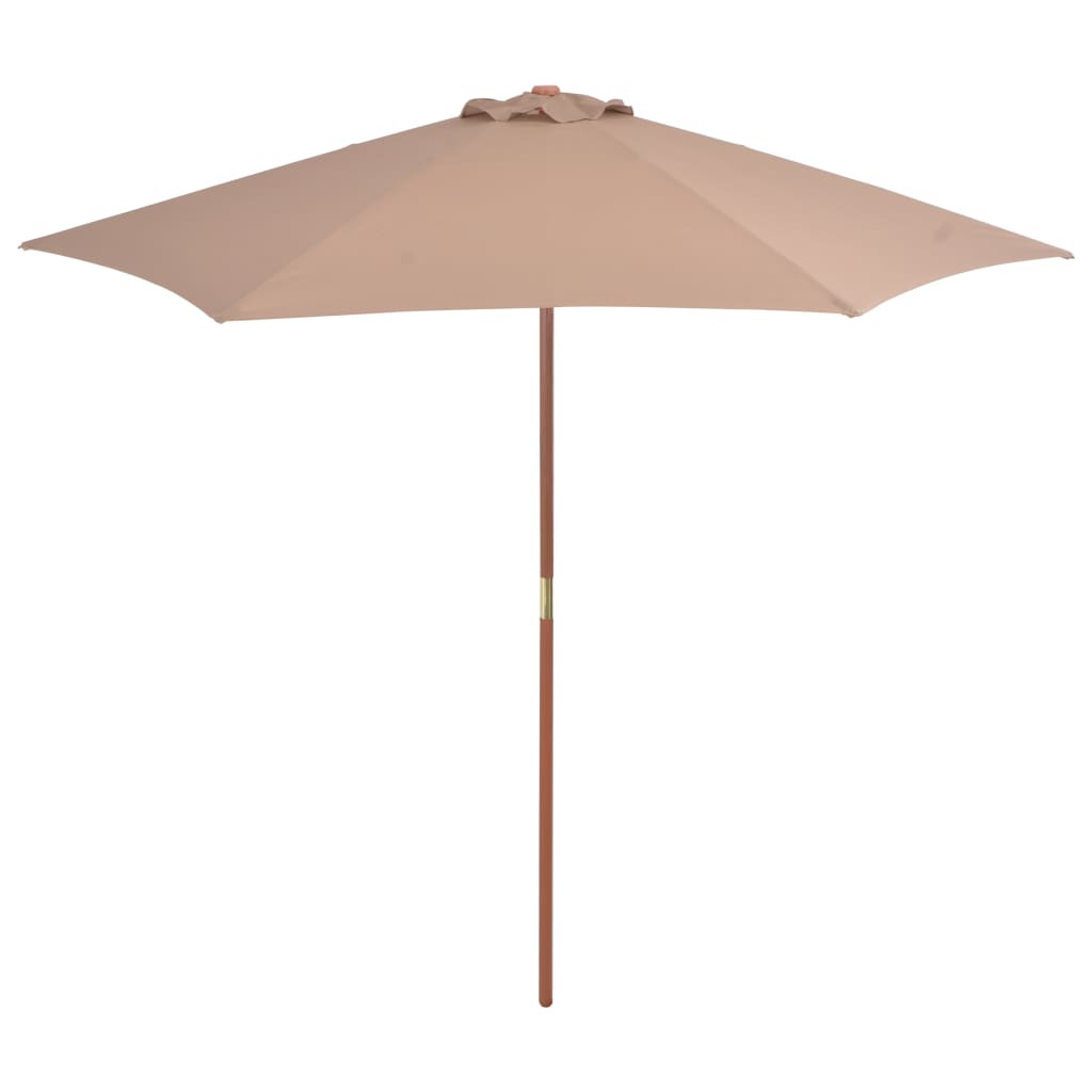 vidaXL Parasol 270x270 cm houten paal groen - Aashly
