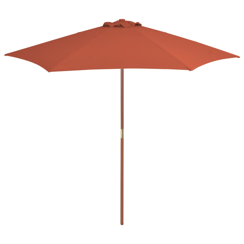 vidaXL Parasol 270x270 cm houten paal groen - Aashly