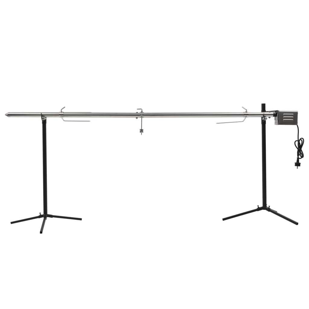vidaXL Automatische barbecue met motor 207x45x81 cm roestvrij staal - Aashly