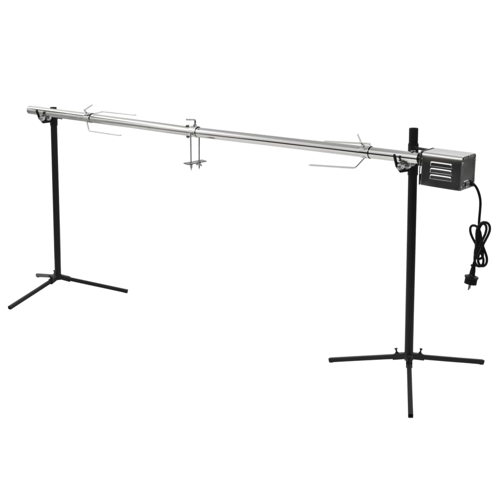 vidaXL Automatische barbecue met motor 207x45x81 cm roestvrij staal - Aashly