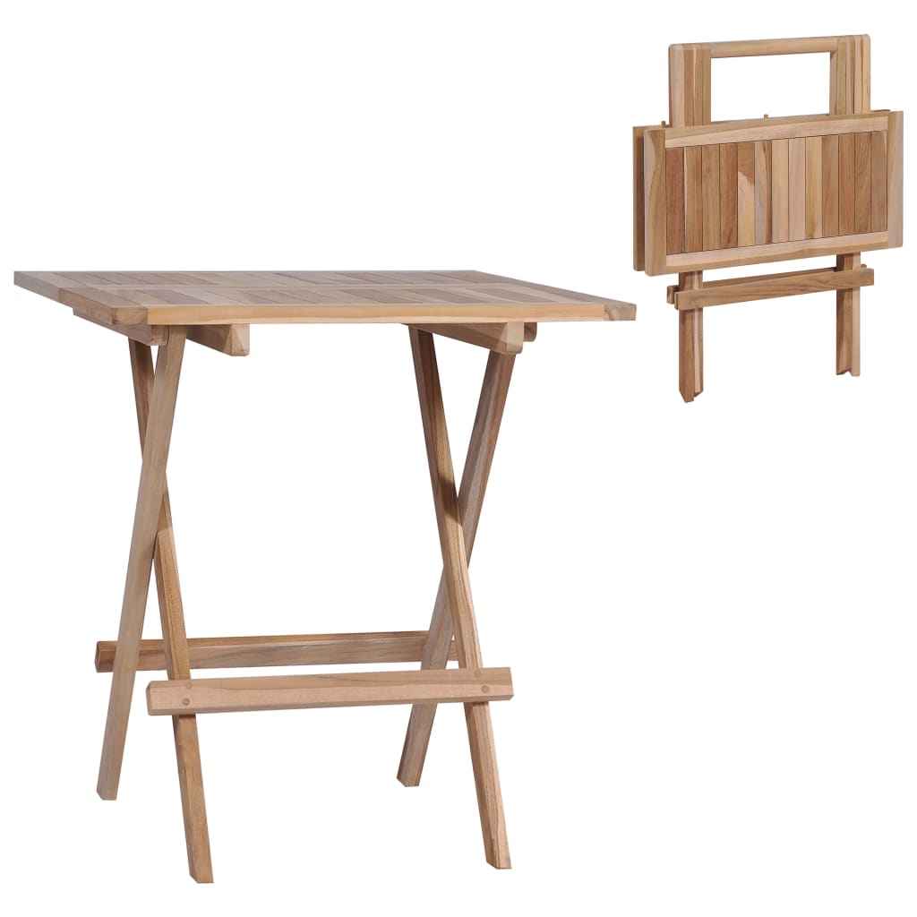 vidaXL Bistrotafel inklapbaar 60x60x65 cm massief teakhout