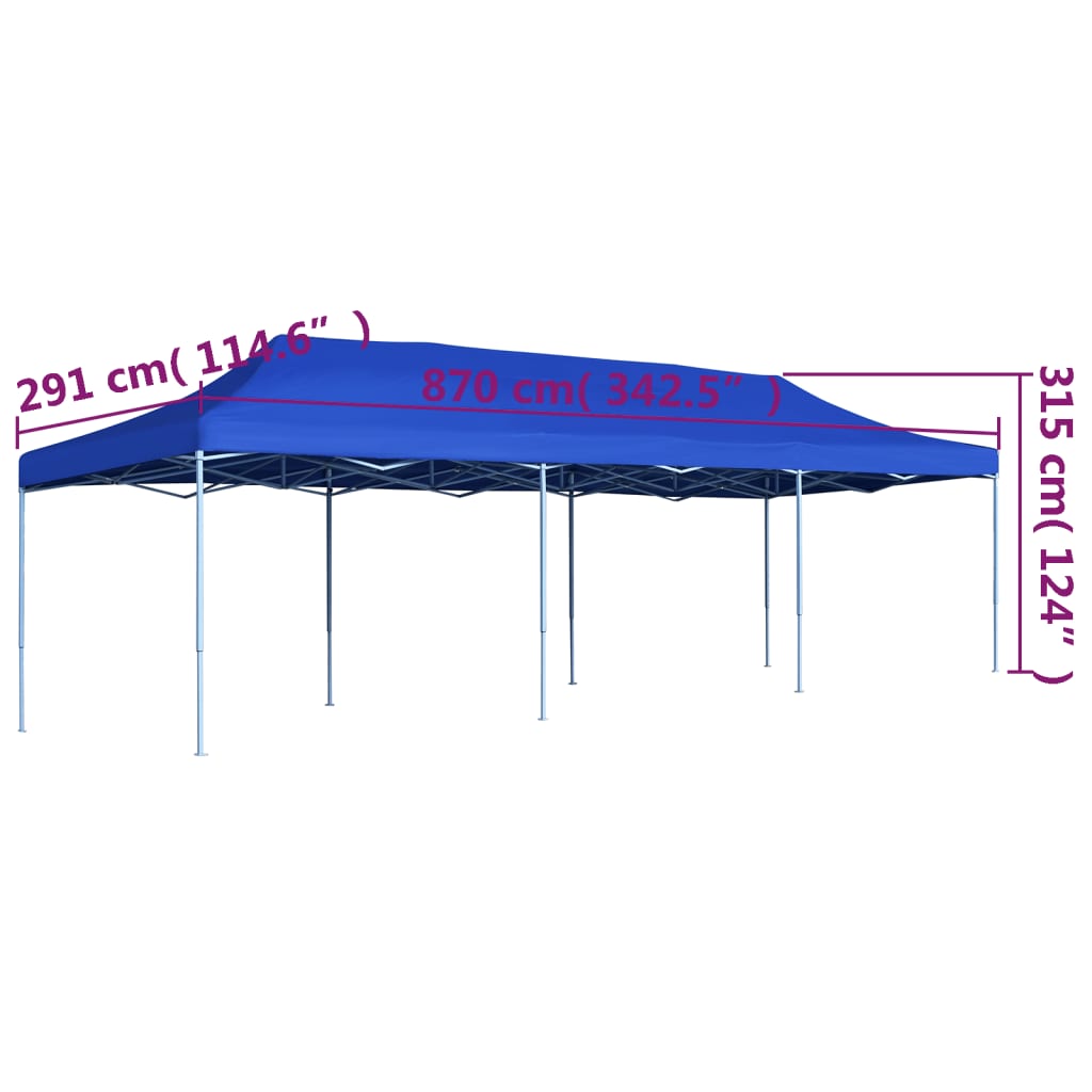 vidaXL Vouwtent pop-up 3x9 m blauw - Aashly