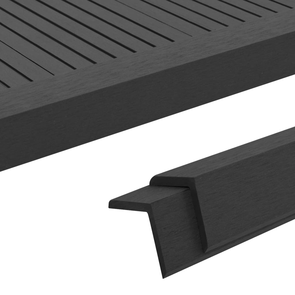 vidaXL Terras hoekplinten 5 st 170 cm HKC lichtbruin