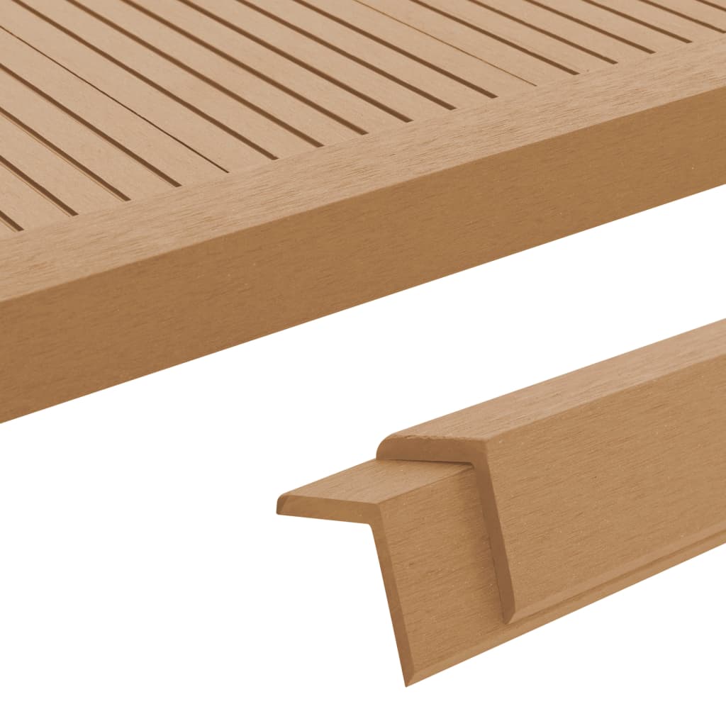 vidaXL Terras hoekplinten 5 st 170 cm HKC lichtbruin