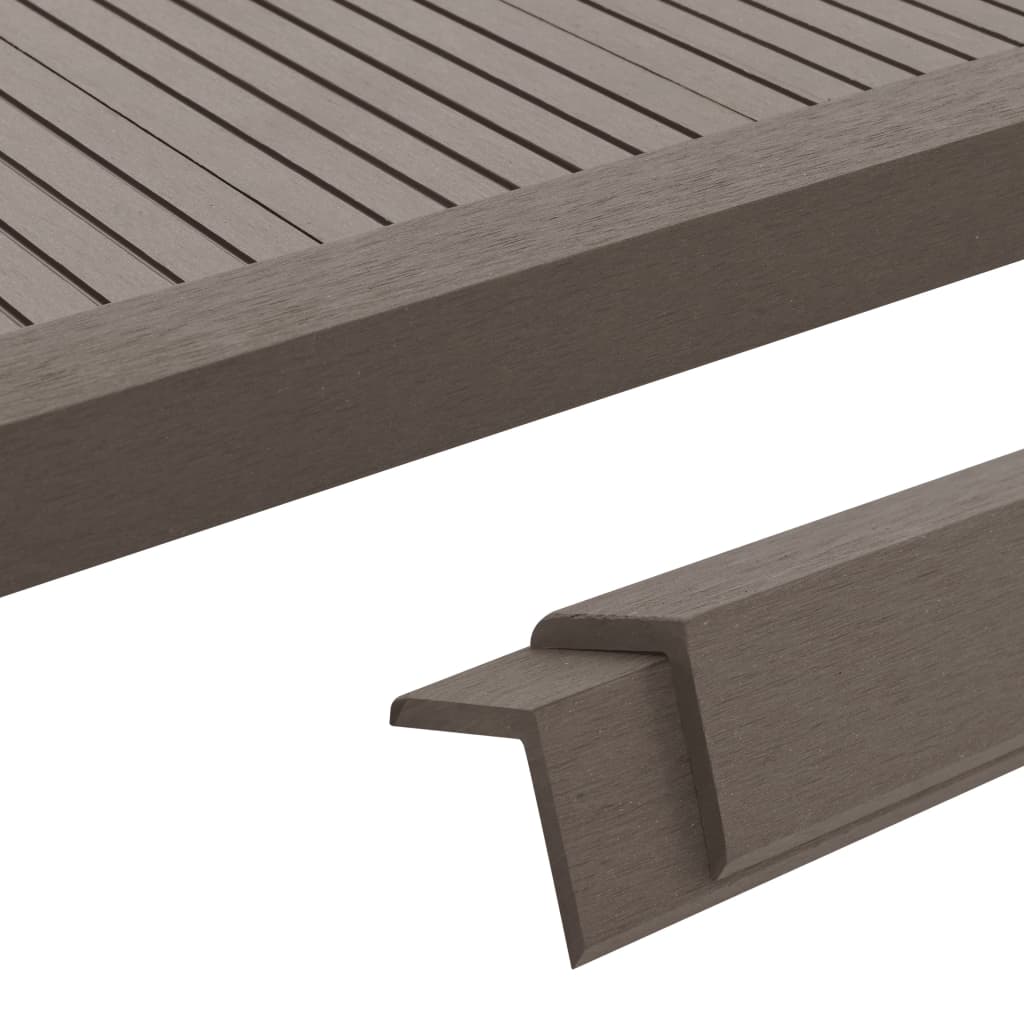 vidaXL Terras hoekplinten 5 st 170 cm HKC lichtbruin