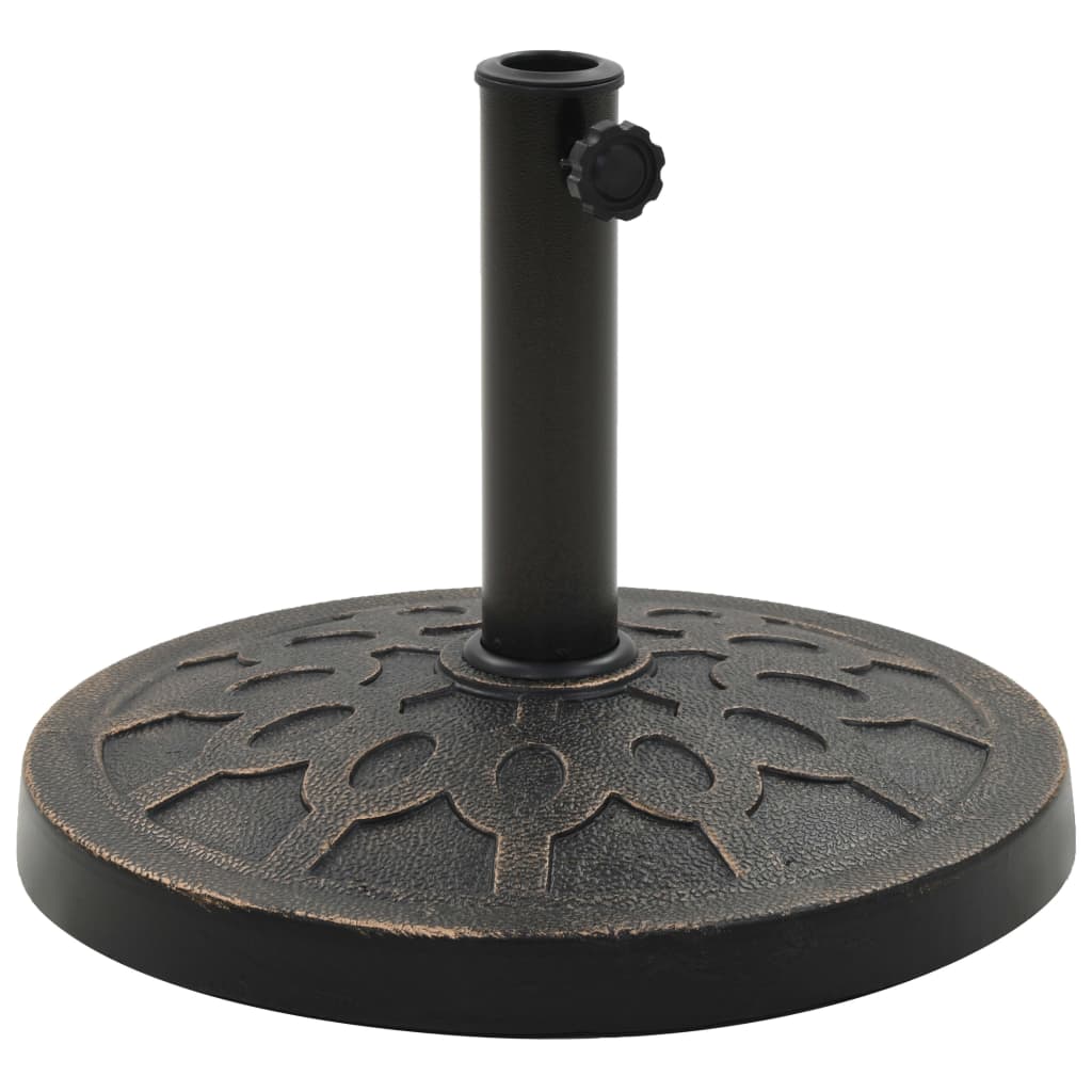 vidaXL Parasolvoet rond 19 kg polyresin bronskleurig - Aashly
