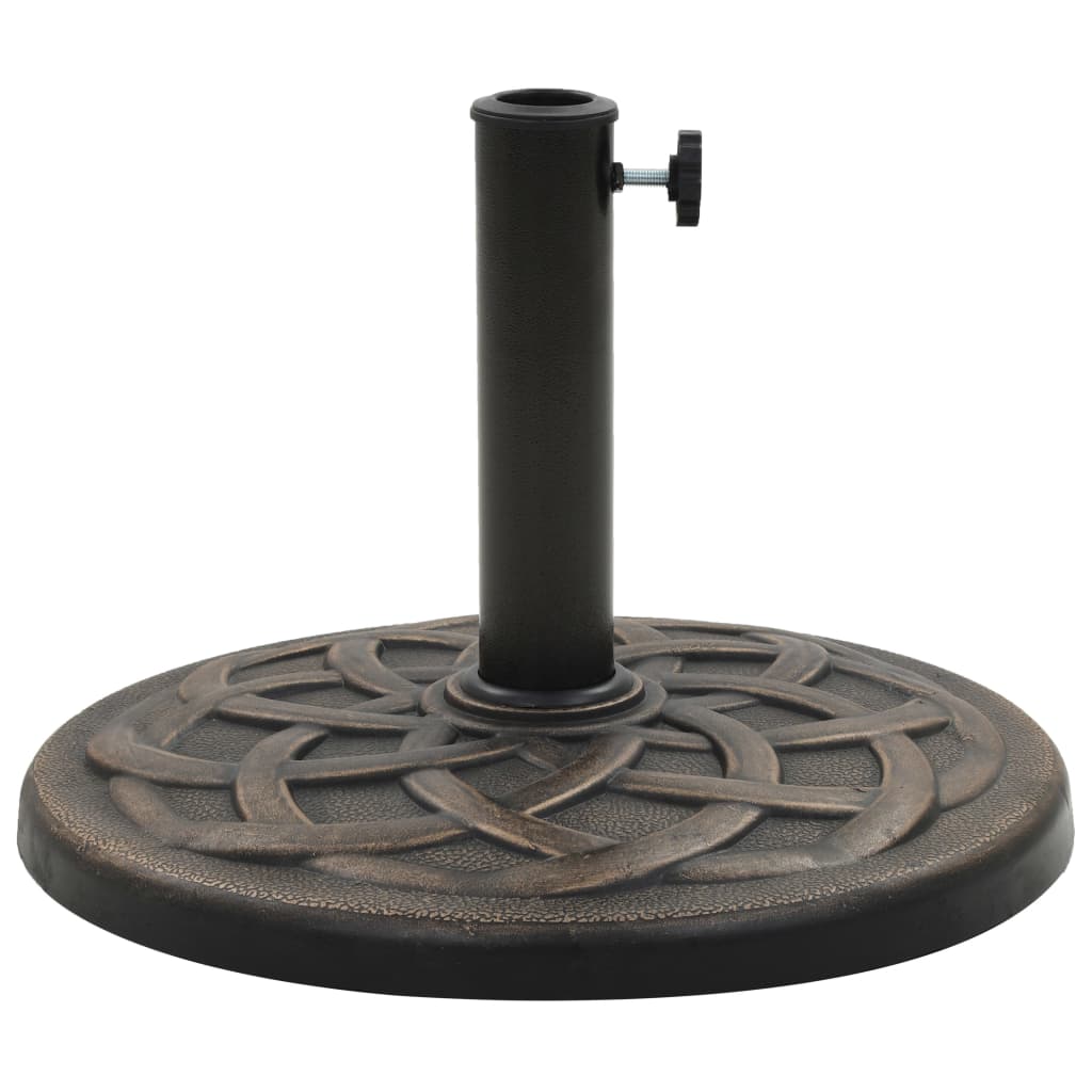 vidaXL Parasolvoet rond 19 kg polyresin bronskleurig - Aashly