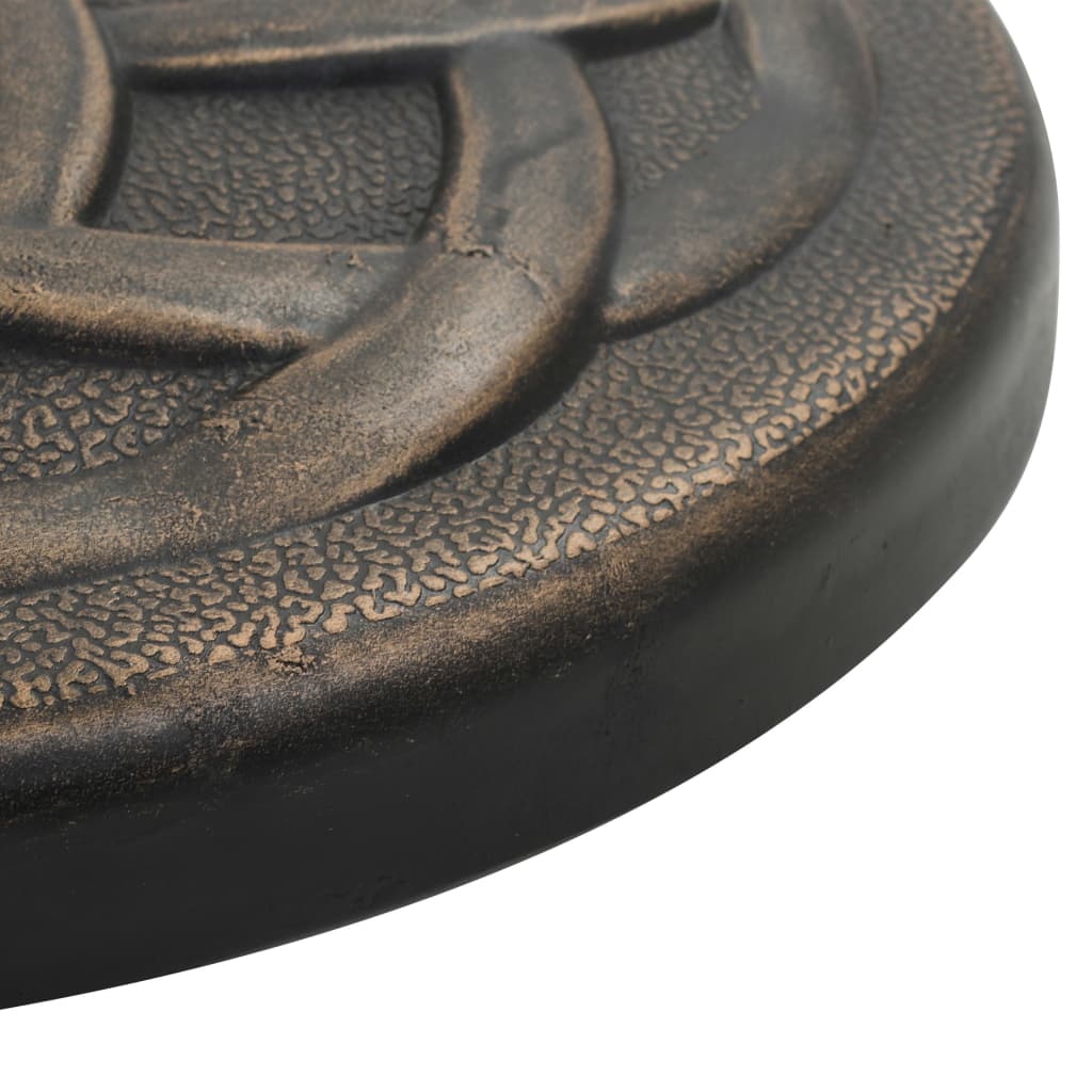 vidaXL Parasolvoet rond 19 kg polyresin bronskleurig - Aashly