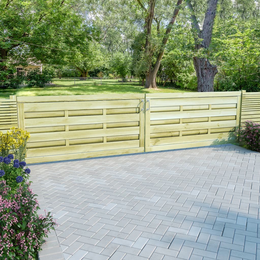 vidaXL Poort 100x100 cm geïmpregneerd grenenhout groen