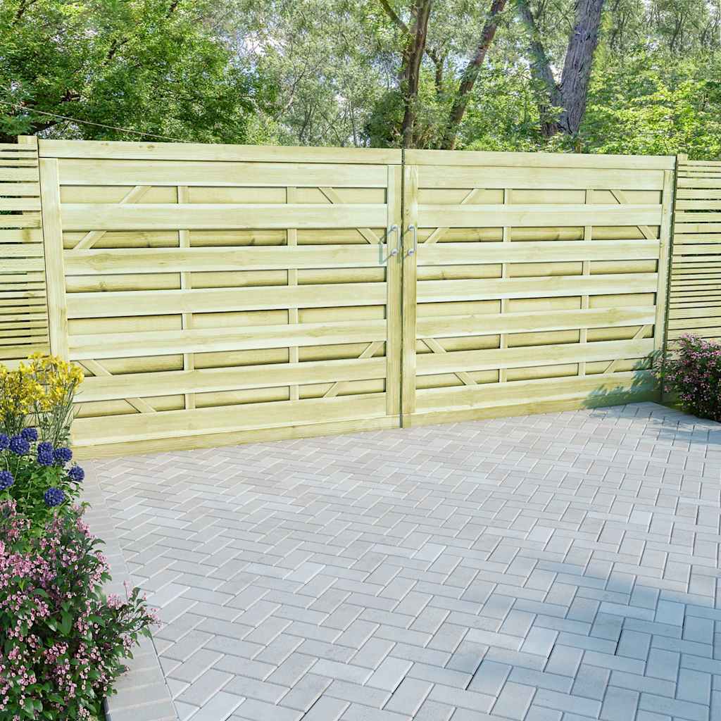 vidaXL Poort 100x100 cm geïmpregneerd grenenhout groen