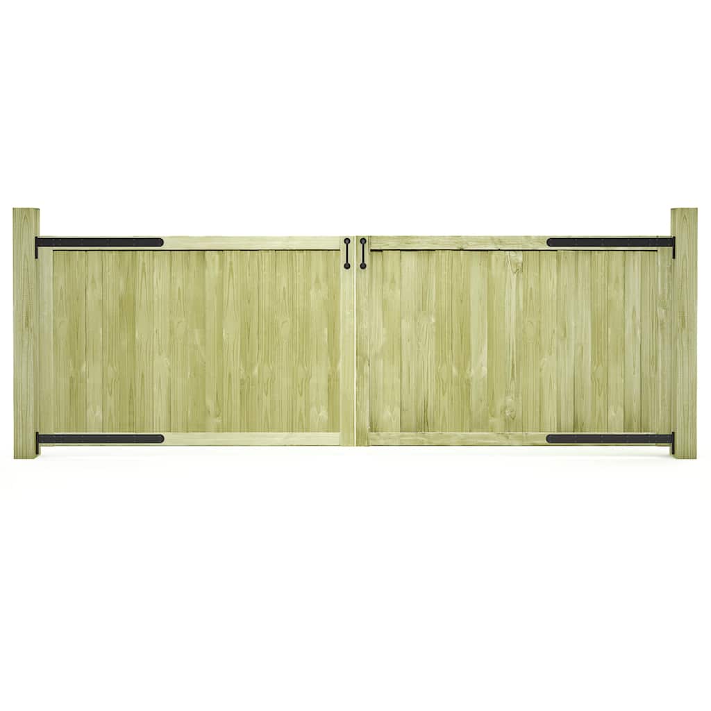 vidaXL Poorten 2 st 300x100 cm geïmpregneerd grenenhout