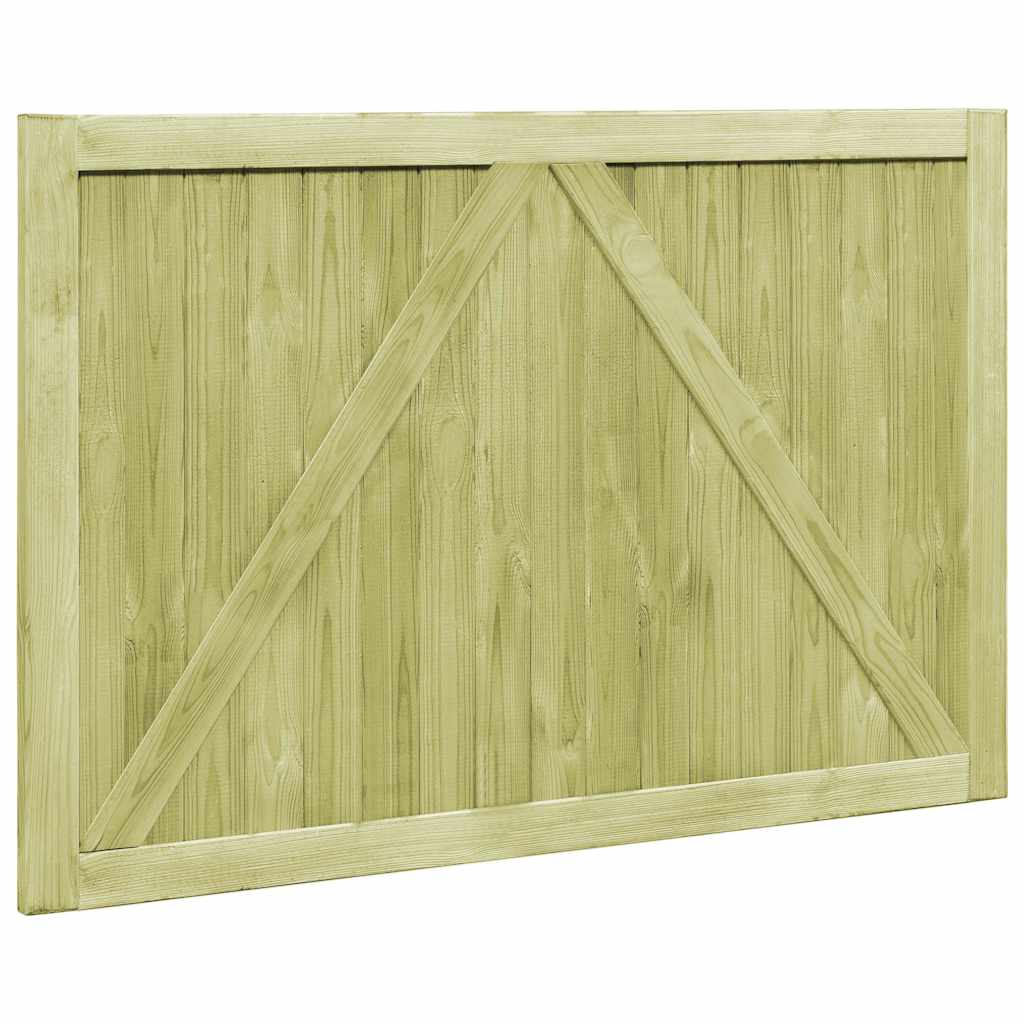 vidaXL Poorten 2 st 300x100 cm geïmpregneerd grenenhout