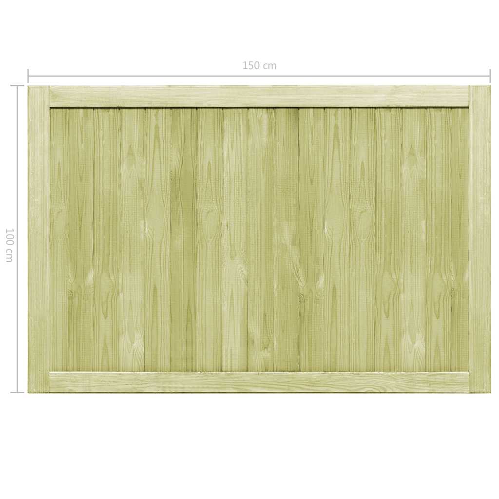 vidaXL Poorten 2 st 300x100 cm geïmpregneerd grenenhout