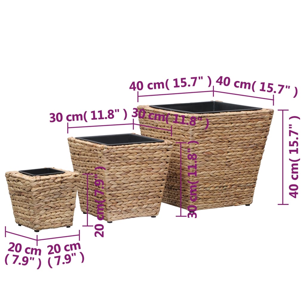 vidaXL Plantenbakken verhoogd 3 st waterhyacint - Aashly