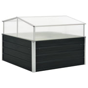 vidaXL Tuinkas 100x100x77 cm gegalvaniseerd staal antraciet - Aashly