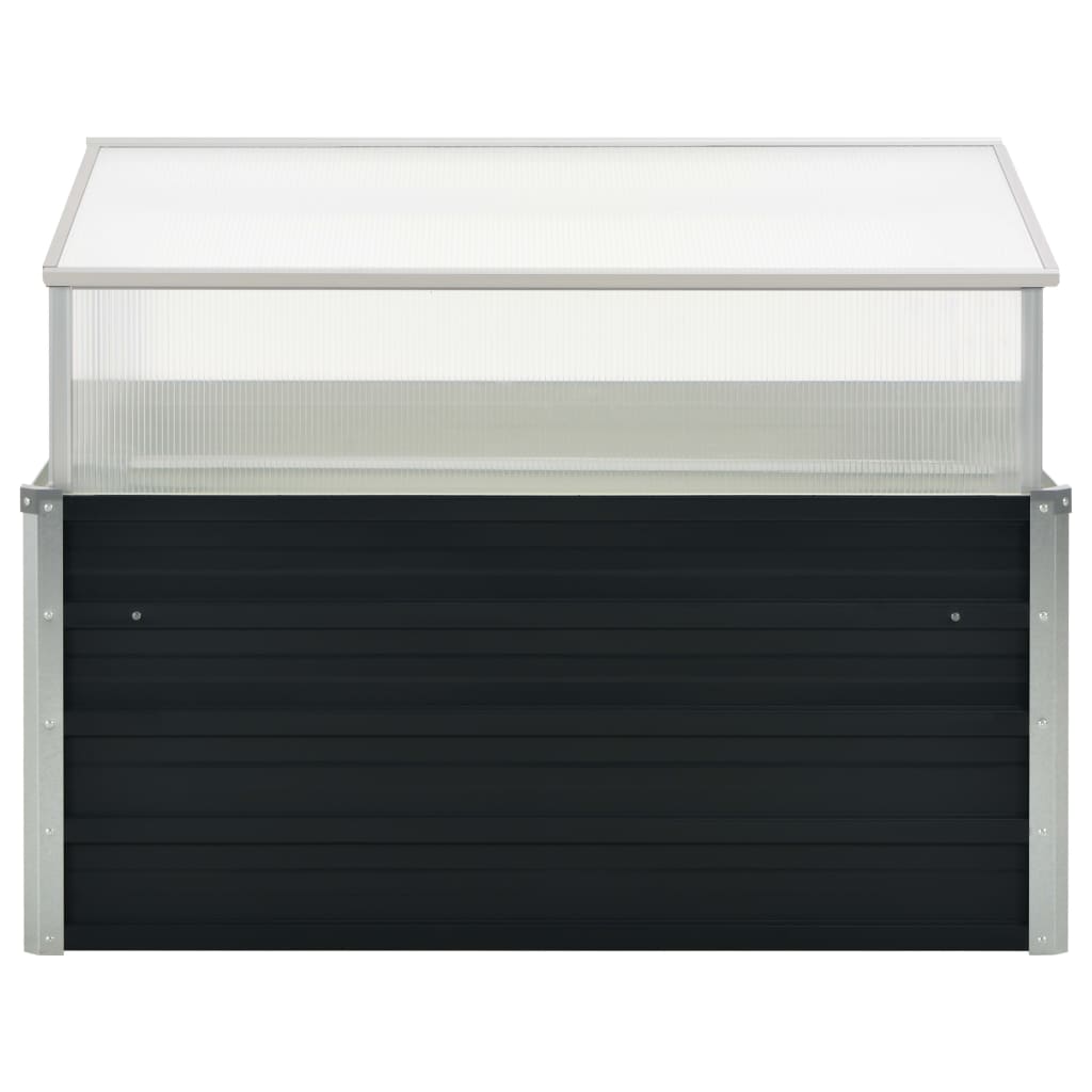vidaXL Tuinkas 100x100x77 cm gegalvaniseerd staal antraciet - Aashly