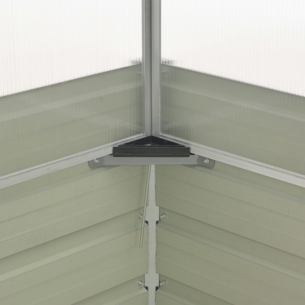 vidaXL Tuinkas 100x100x77 cm gegalvaniseerd staal antraciet - Aashly