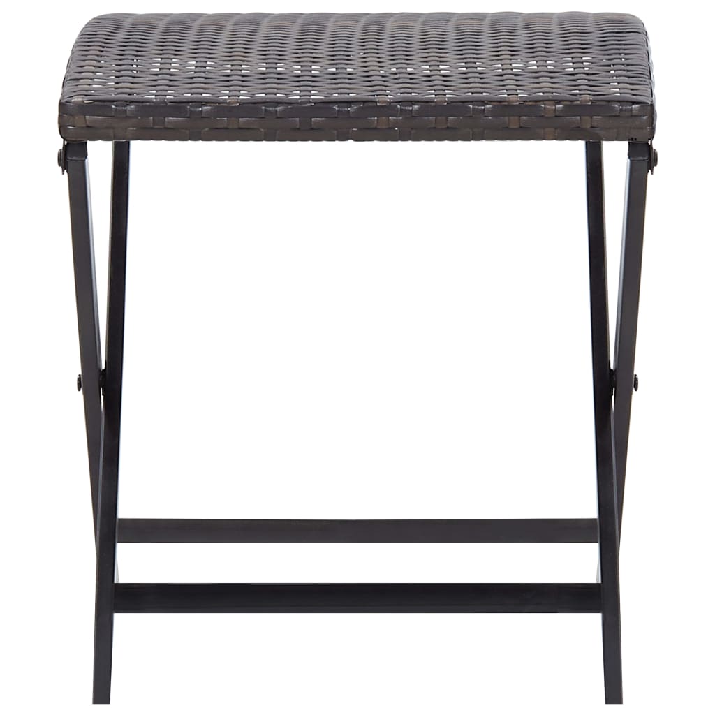 vidaXL Kruk inklapbaar poly rattan bruin - Aashly