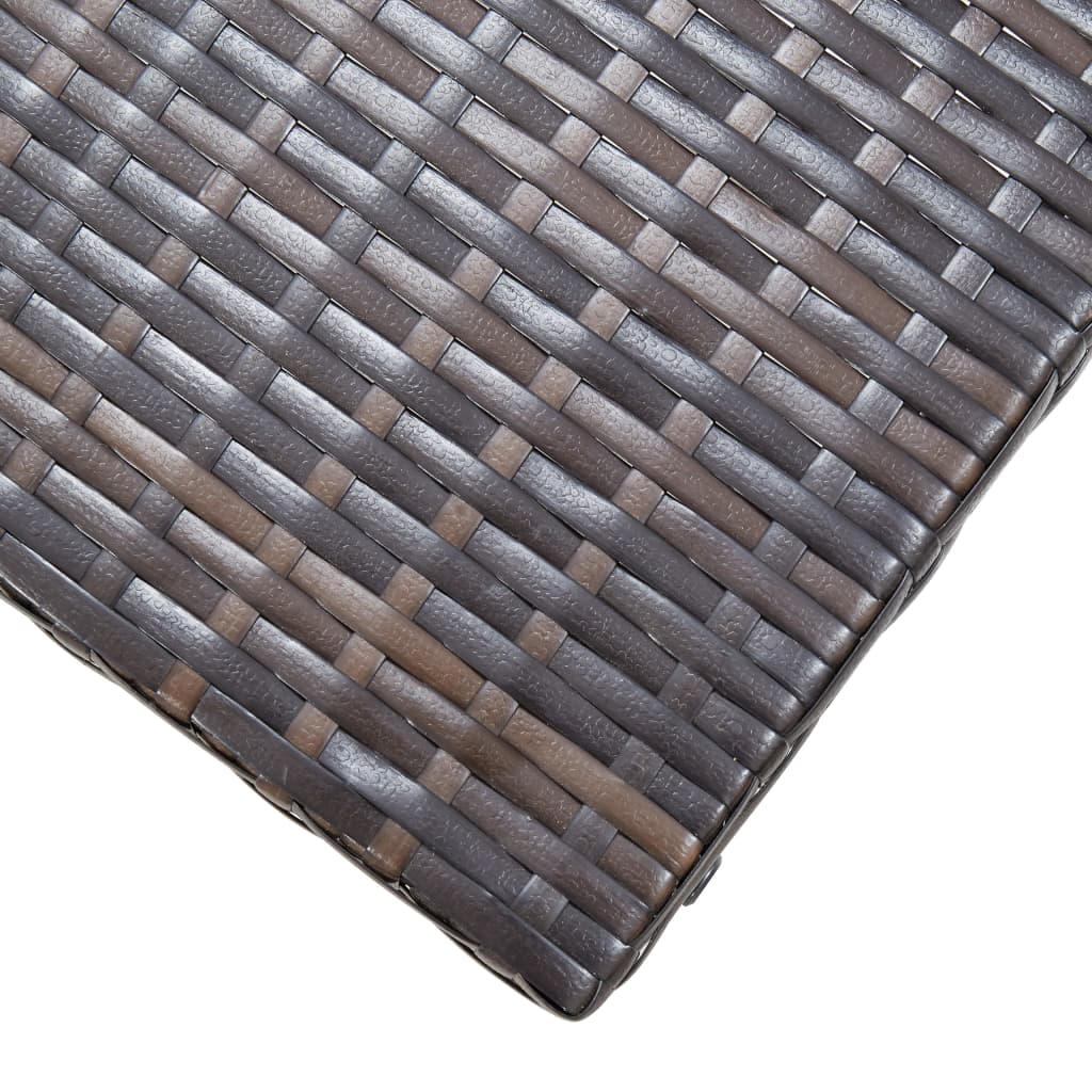 vidaXL Kruk inklapbaar poly rattan bruin - Aashly