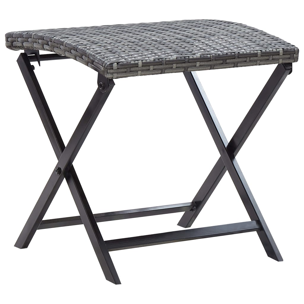 vidaXL Kruk inklapbaar poly rattan bruin - Aashly