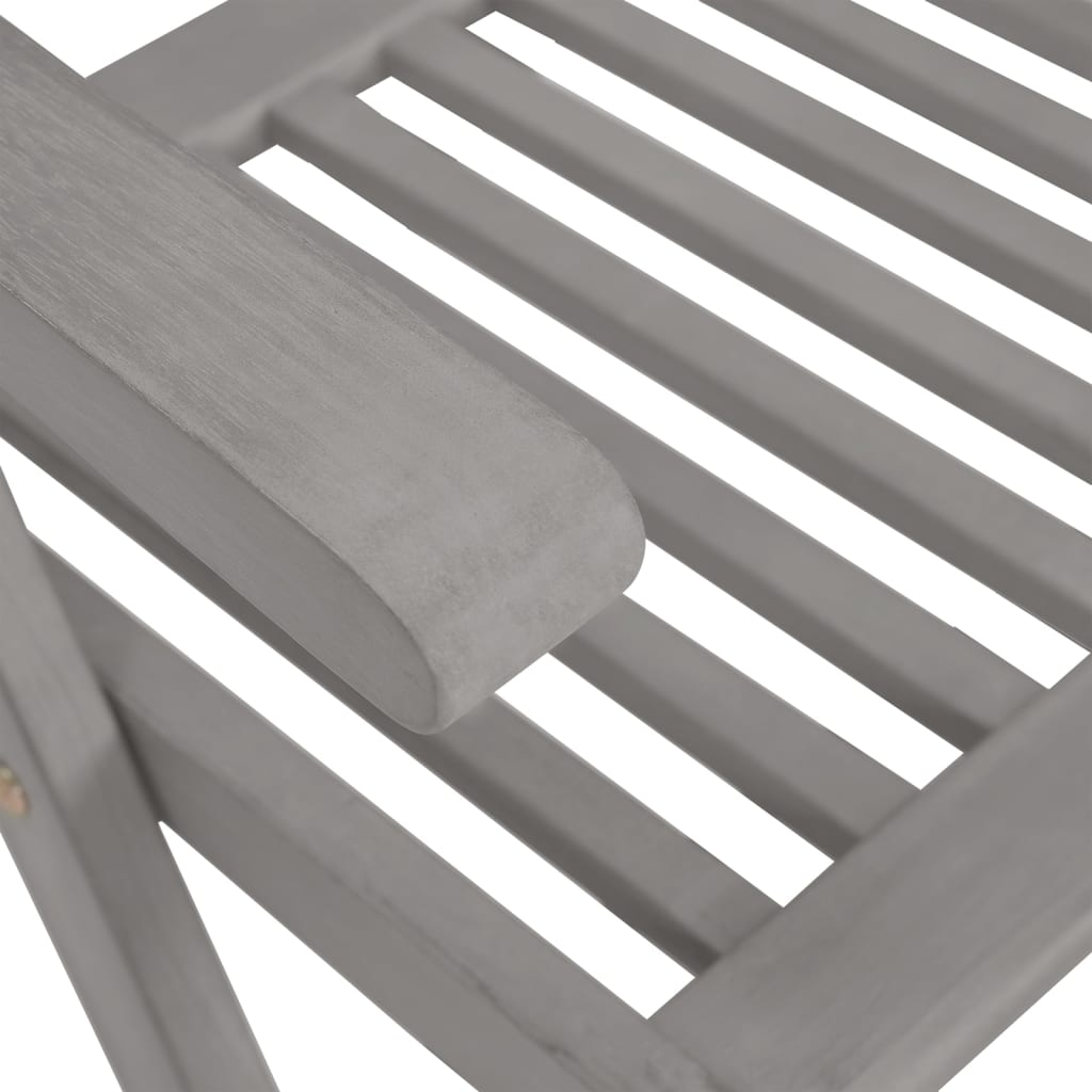 vidaXL Tuinstoelen 2 st verstelbaar massief acaciahout grijs - Aashly