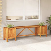 vidaXL Tuinbank met 2 bloembakken 150x30x40 cm massief acaciahout - Aashly