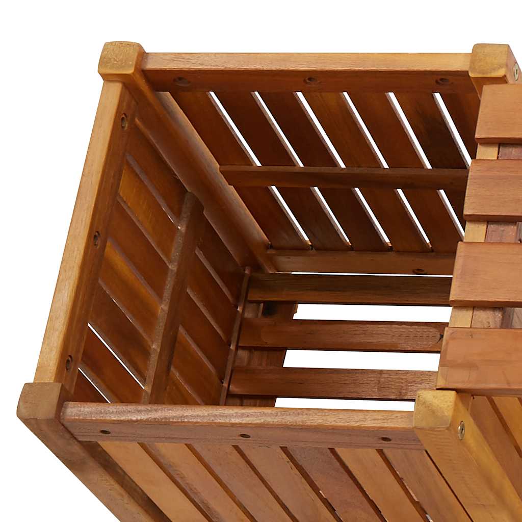vidaXL Tuinbank met 2 bloembakken 150x30x40 cm massief acaciahout - Aashly
