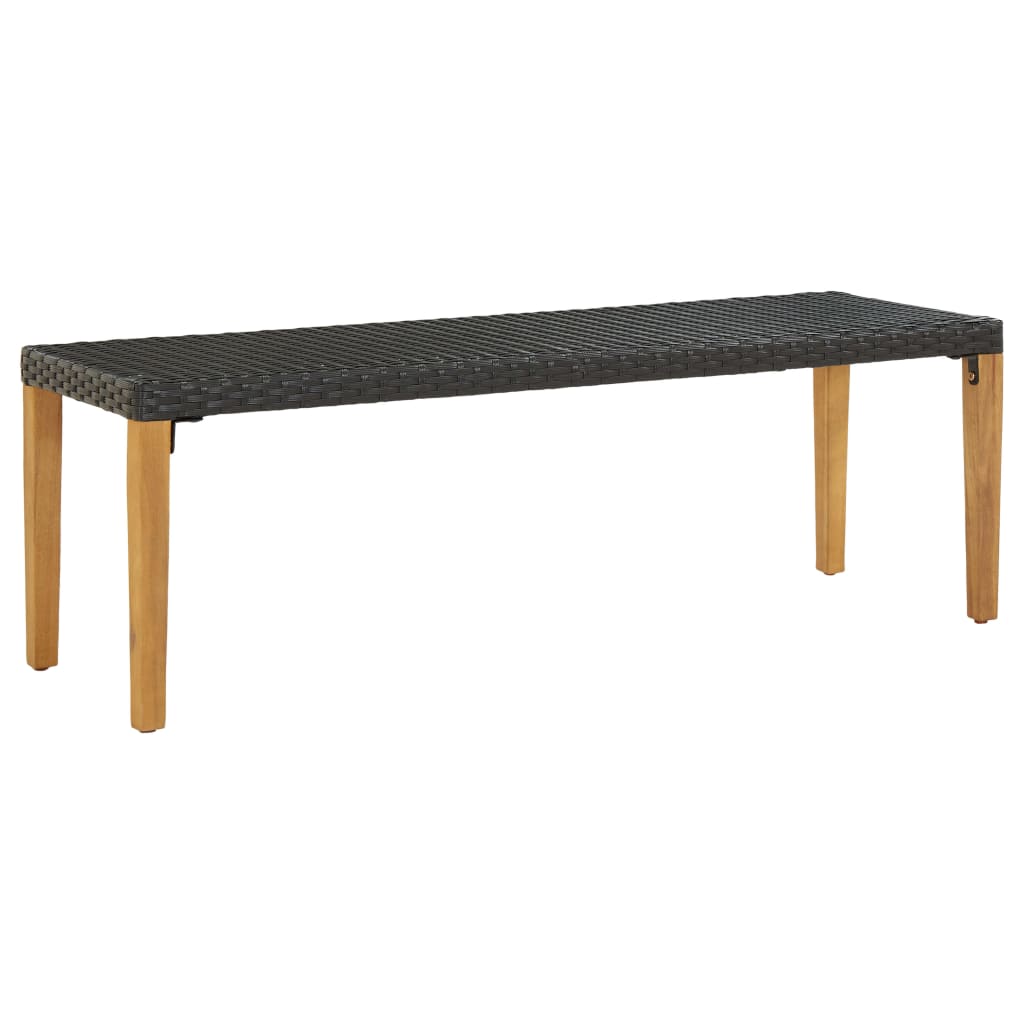 vidaXL Garden Bench 80 cm Poly Rattan Grey