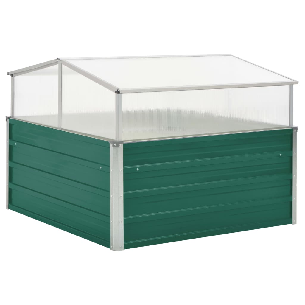 vidaXL Tuinkas 100x100x77 cm gegalvaniseerd staal antraciet - Aashly