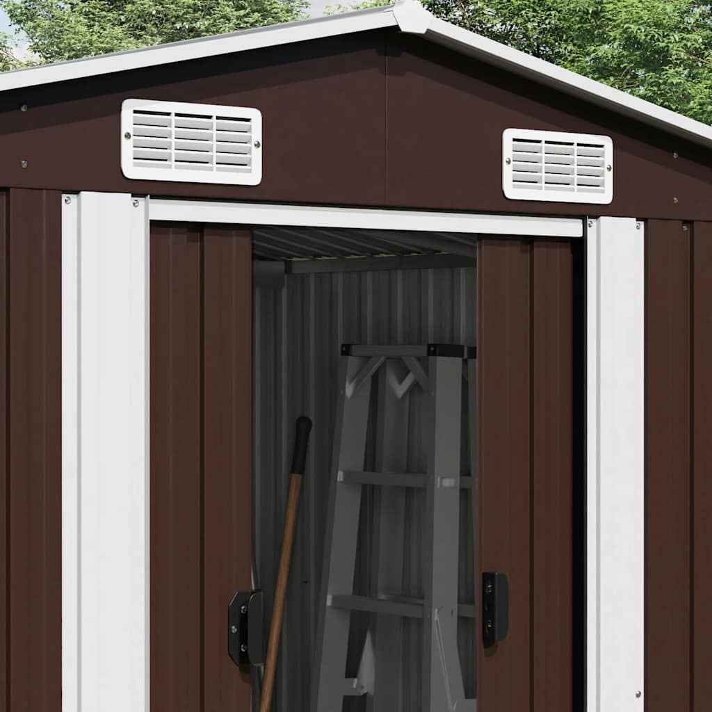 vidaXL Tuinschuur 257x990x181 cm gegalvaniseerd staal groen