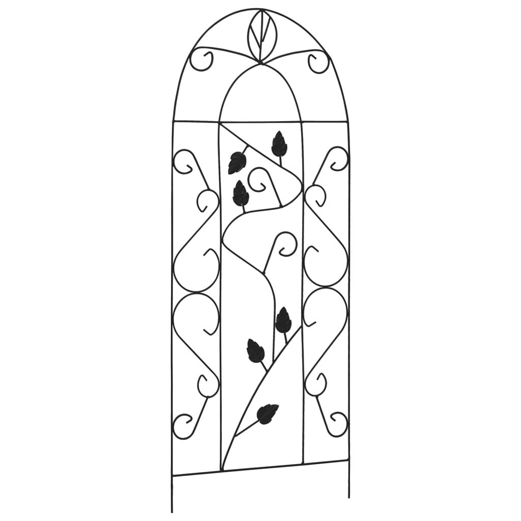 vidaXL Plantenklimrekken 3 st 40x100 cm ijzer zwart - Aashly