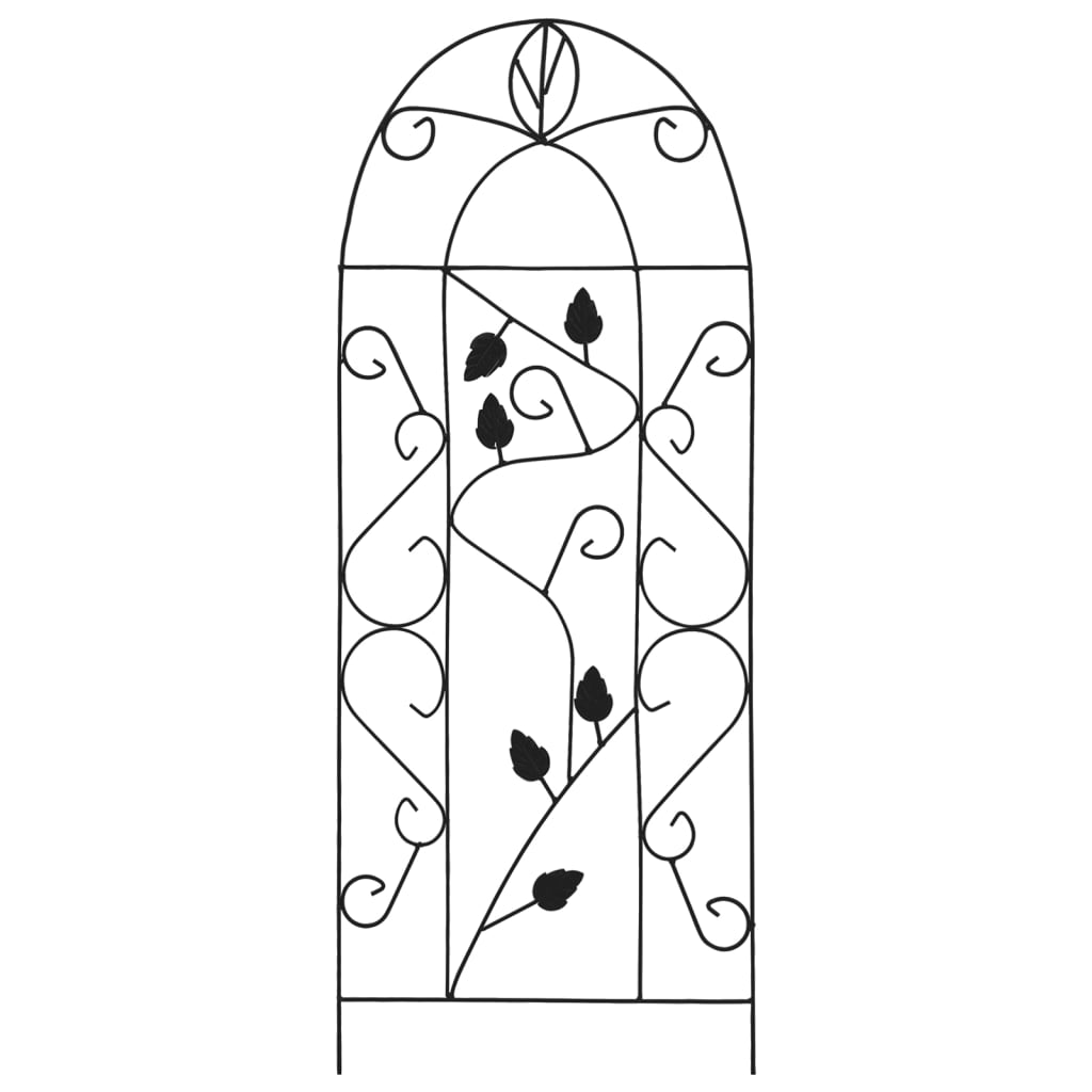 vidaXL Plantenklimrekken 3 st 40x100 cm ijzer zwart - Aashly