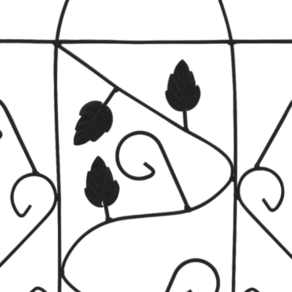 vidaXL Plantenklimrekken 3 st 40x100 cm ijzer zwart - Aashly