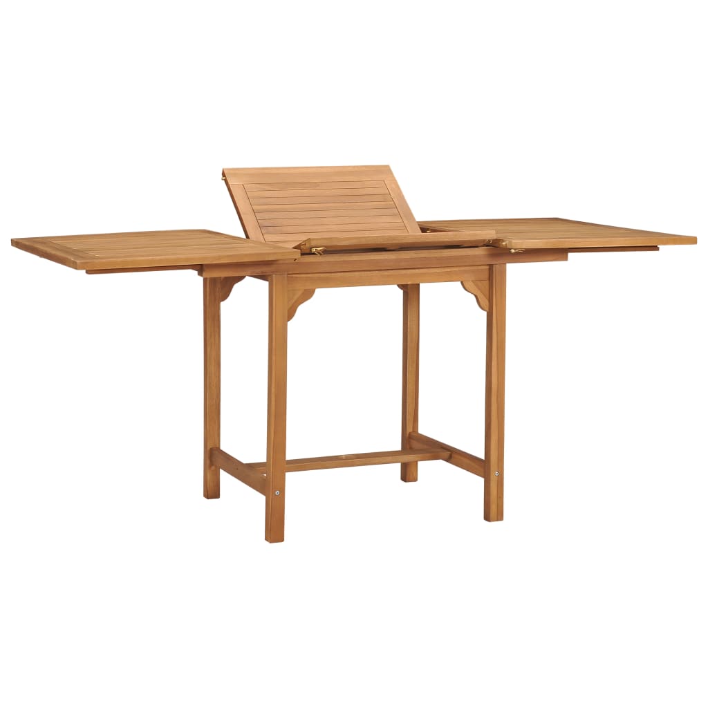 vidaXL Tuintafel verlengbaar (110-160)x80x75 cm massief teakhout - Aashly