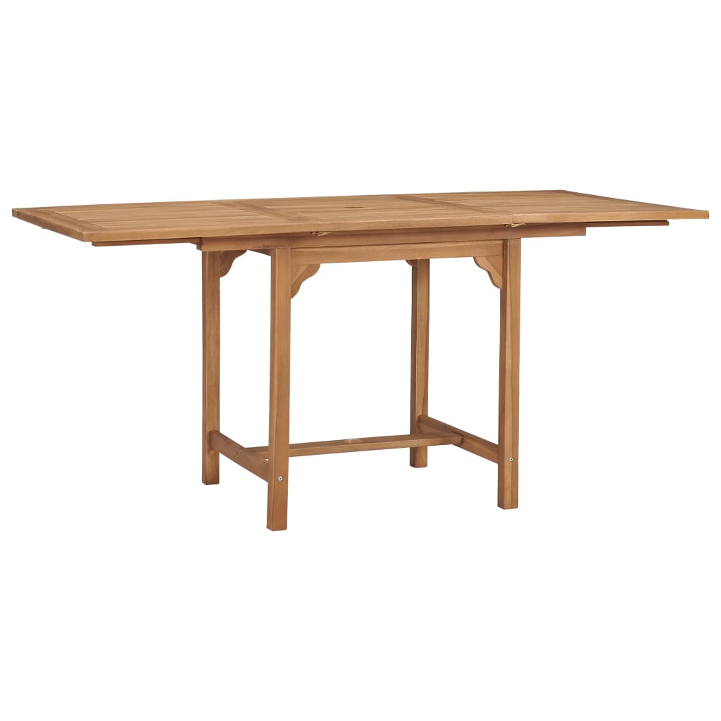vidaXL Tuintafel verlengbaar (110-160)x80x75 cm massief teakhout - Aashly